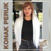 Fiber (Kanekalon) Sentetik Saç Peruk – Kahve Krem Omreli Uzun (FS1058)