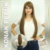 Fiber Sentetik Saç Peruk – Kahverengi Kumral Kahküllü Ombreli Uzun Düz (FS1175)