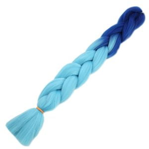 Afrika Örgülük Ombreli Sentetik Saç 100 Gr. - Koyu Mavi / Açık Mavi