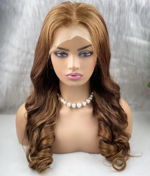 Gerçek Front Lace Tül Peruk - Dalgalı - Kumral 70-75cm