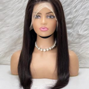 Gerçek Front Lace Tül Peruk - Düz - Doğal 60-65cm