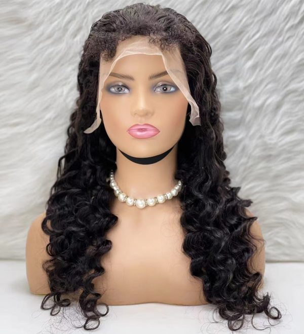 Gerçek Front Lace Tül Peruk - Yoğun Dalgalı - Doğal 70-75cm